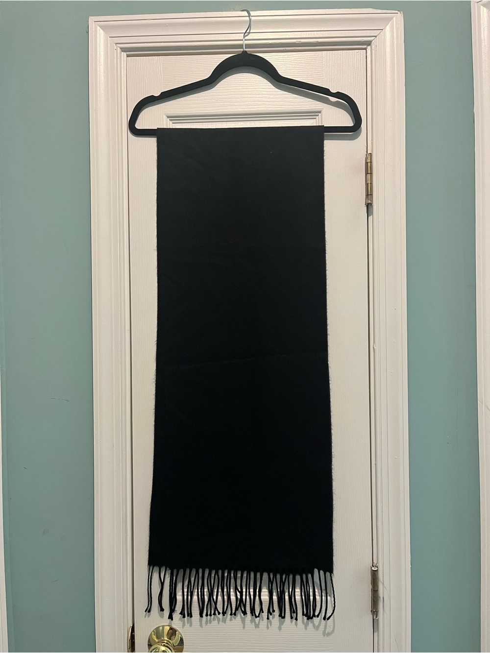 Mens Scarf Altare Black 100% Acrylic 12”x 64”